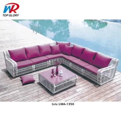 Best Selling High Back Recliner Alu Rattan Outdoor Furniture Garden Sofa