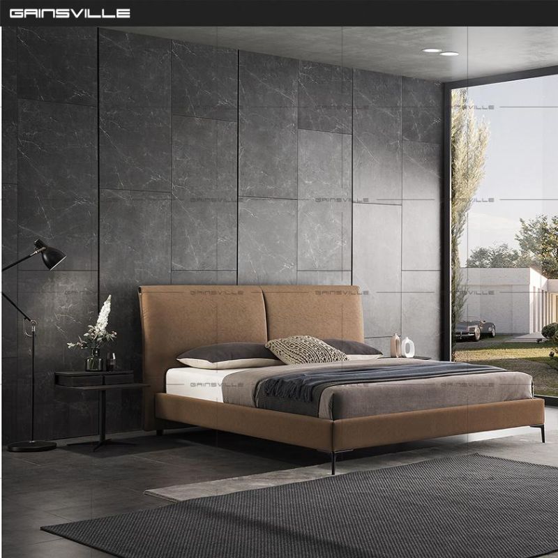 Hot Sale New Upholstered Leather Bed Home Furniture Modern Bedroom Furniture in Italy Style Hot Sale New Wall Bed Sofa Bed King Bed Double Wall Bed