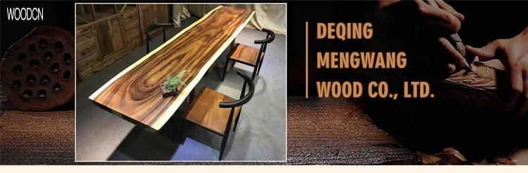Solid Recycle Old Elm Veneer Wooden Leather Style Coffee Table Top