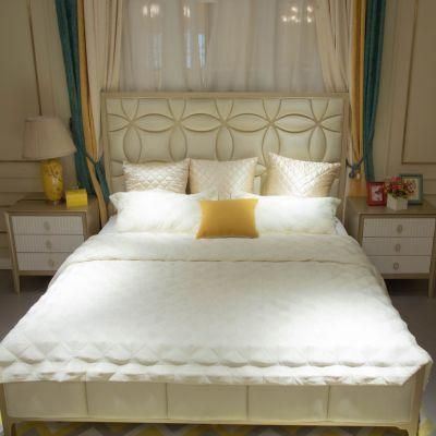 Sunlink Modern Luxury Flat Wood Bedroom Furniture Set King Size Bed for Home Furniture