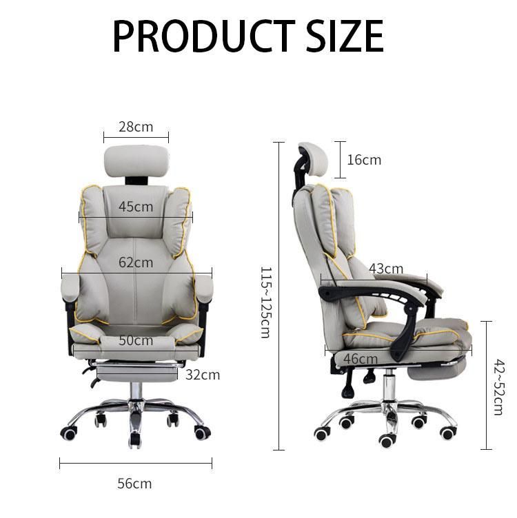 Hot Sells Custom Furniture Leather Sponge Cushion Backrest Swivel Office Chair Game Lounge Chair