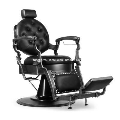 Full Black Barber Chair Parts Salon Furniture Hair Salon Commercial Furniture Salon Beauty Equipment