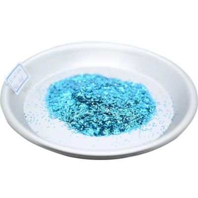 Eco-Friendly Cheap Wholesale Holographic Blue Chunky Glitter Powder for Nail Art Cosmetic