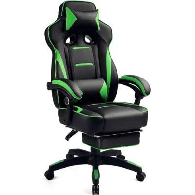Green Black Hight Back Gaming Chair with Footrest