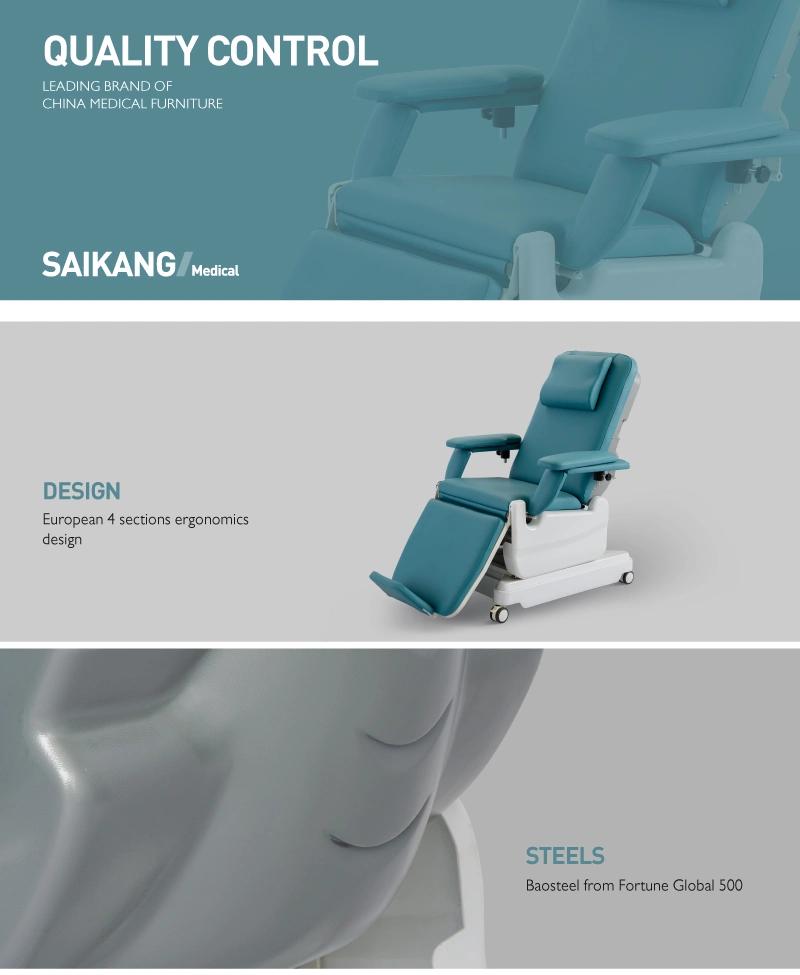 Ske-120A Comfortable Multi-Function Leather Medical Blood Drawing Donate Chair