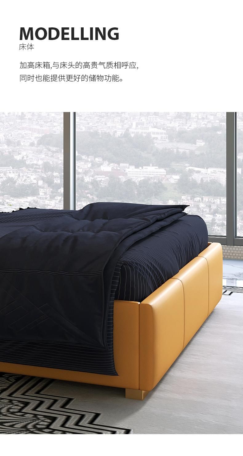 Modern Furniture High-Grade Leather Storage Sofa Bed