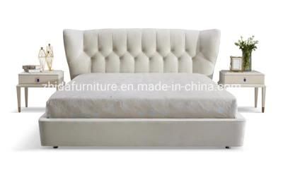 Home Furniture Modern Furniture Beige Color Fabric Bedroom Bed