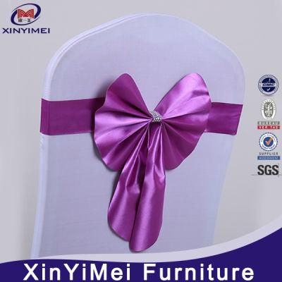 Newest Design Wedding Leather Buckle Chair Sashes Bow Elastictied for Event Chair