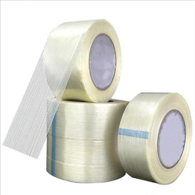 Cheap Price Free Sample Self Adhesive Glassfiber Mesh Tape Cross Weave Filament Tape for Duct Repair