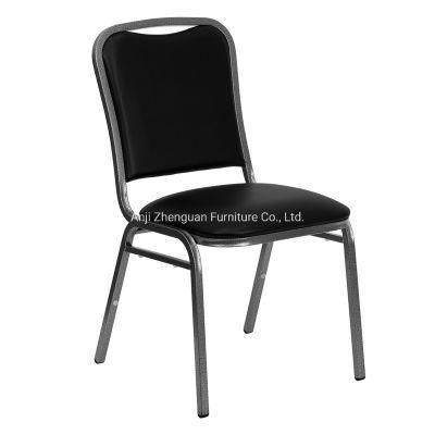 Professional Manufacturer of Hot Selling Stackable Shield Back Metal Steel Dining Banquet Chair (ZG10-007)