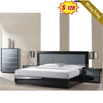 Customized Modern King Size MDF Storage Wooden Bedroom Furniture Set Massage Bed