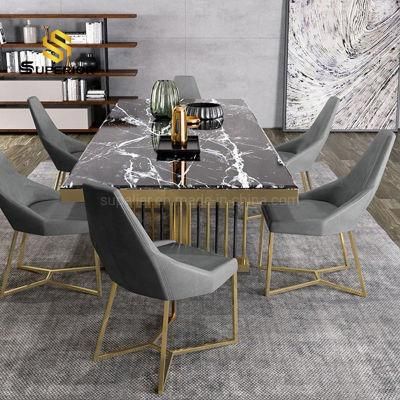 Luxury Hotel Furniture Dining Room Gold Stainless Steel Dining Chairs