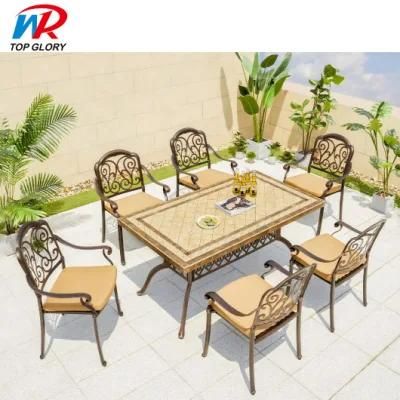 Wholesale Home Furniture Modern Style Outdoor Garden Dining Aluminum Table and Chair