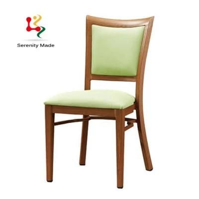Classical Furniture Restaurant Outdoor Furniture Aluminum Frame Leather Dining Chairs