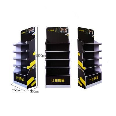 Custom Retail Stores Recyclable 5 Tiers Cardboard Display Floor Stand for Condoms