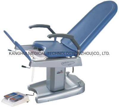 Blue Color Women Operating Examination Clinic Gynecology Chair with Armrest and Leg Section
