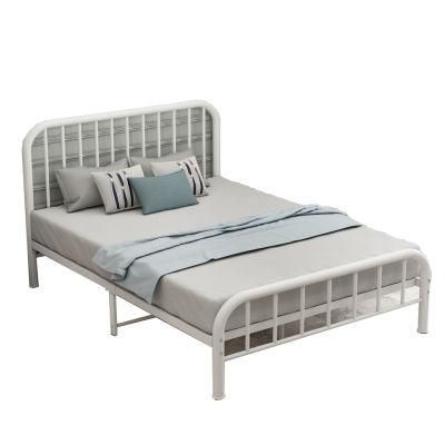 Home Bedroom Hotel Furniture Iron Metal Steel Adult Double Single Bed