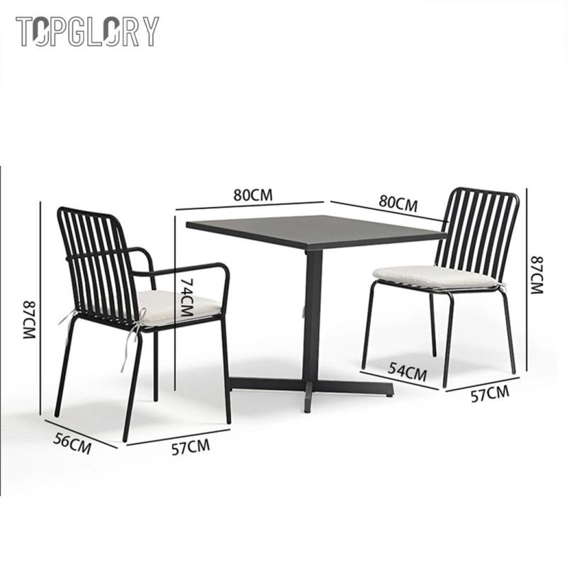 Outdoor Patio Dining Set Modern Designer Villa Restaurant Chair and Tables