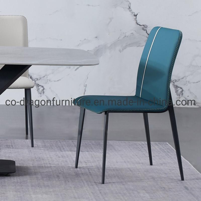 European Style Dining Room Furniture Office Furniture Leather Stainless Steel Metal Leisure Meeting Dining Chair