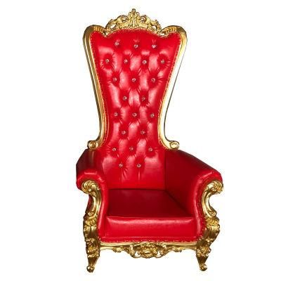 Wedding Furniture Hand Made Wood Carved High Back Wedding Sofa Chairs in Optional Color