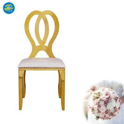 High Quality PU Leather Stainless Steel Dining Chair for Wedding with 5 Years Guarantee