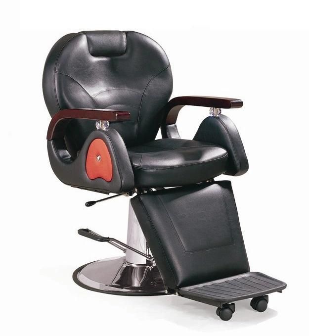 Hl-6092 Salon Barber Chair for Man or Woman with Stainless Steel Armrest and Aluminum Pedal