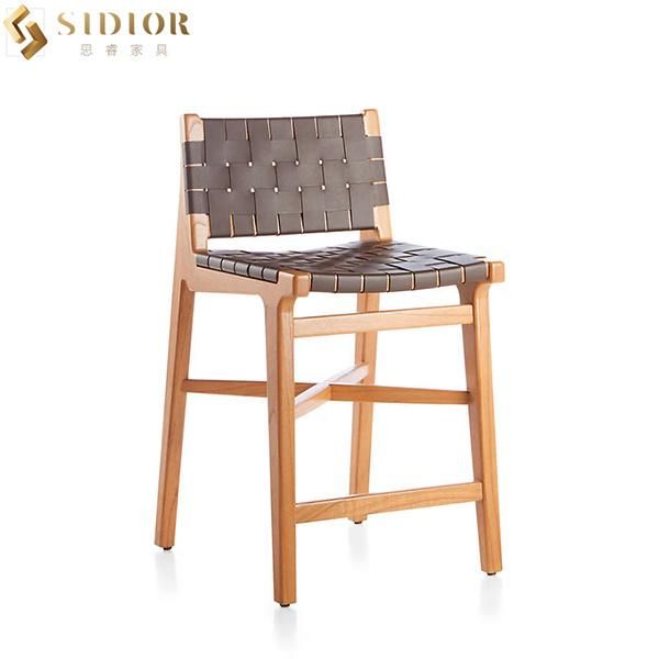 High Quantity Modern Leather Solid Wood Restaurant Home Dining Chair