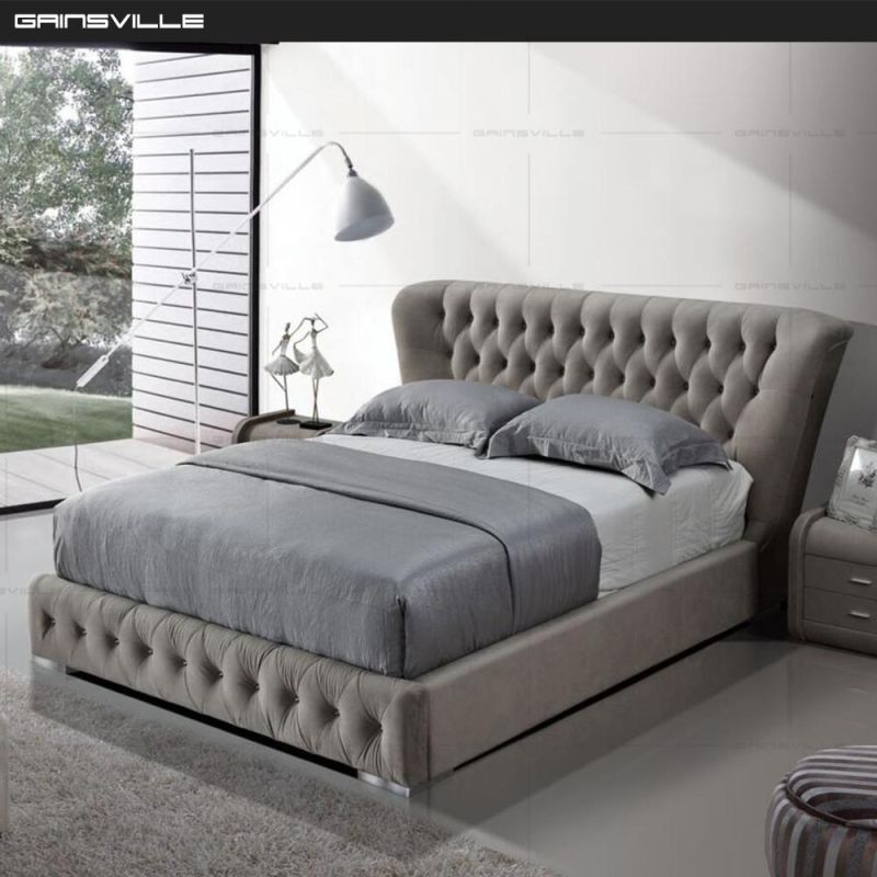 Modern Bedroom Furniture Upholstered Bed Fabric Bed King Size Bed Gc1632