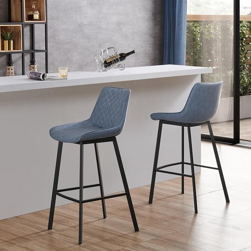 Wholesale Modern Bar Furniture High Stool PU Leather Bar Chair