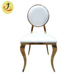 Latest Design Luxury Round&#160; Back Stainless Steel Dining Chair for Banquet