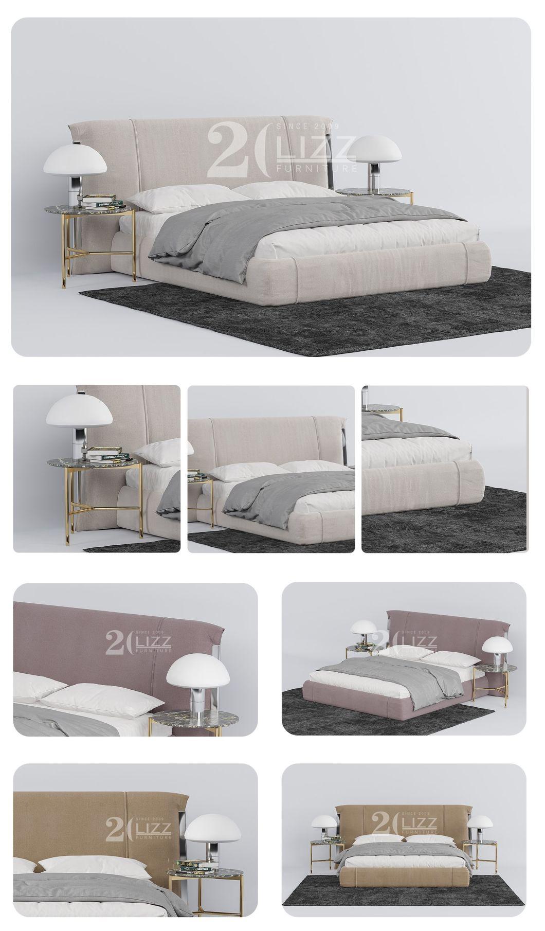 Factory High Quality Modern Bedroom Furniture Set Luxury Upholstered Queen Size Platfoma Bed