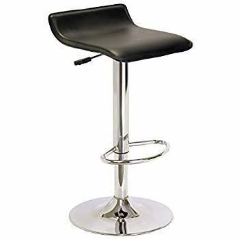 Swivel Bar Stool Adjustable PU Leather Backless Dining Counter Chair