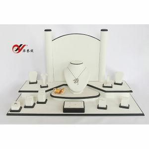 Luxury White Leather Jewelry Display Rack