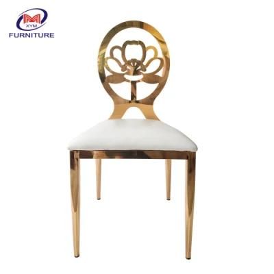 Hot Sale Factory Direct Party Leather Stainless Steel Dining Chair