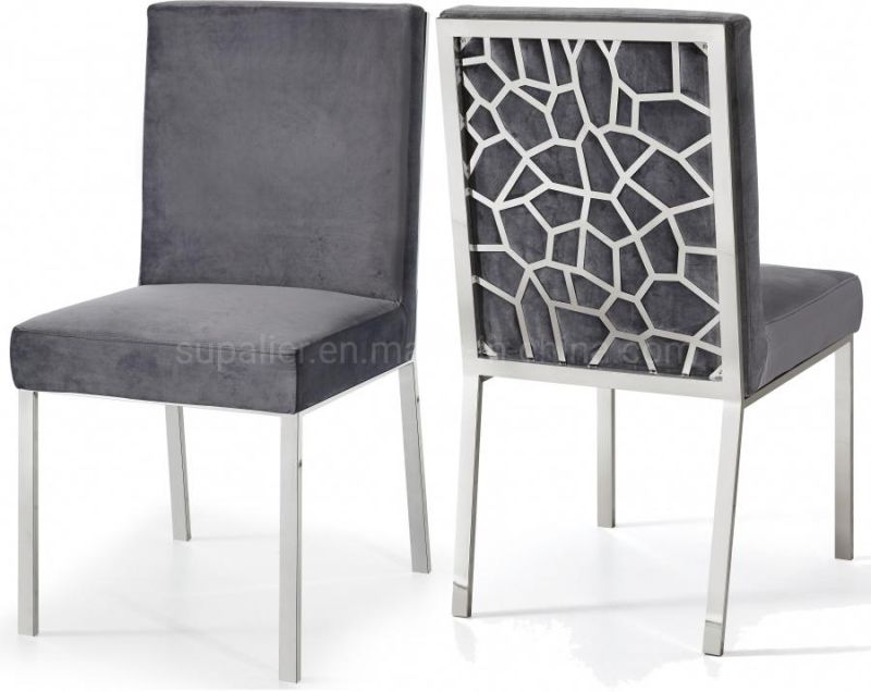 Vintage Black Fabric Cushion Dinner Chair for Home Restaurant Furniture
