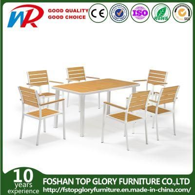 Garden Patio Leisure Restaurant Furniture Synthetic Wood Outdoor Dining Tables Furniture