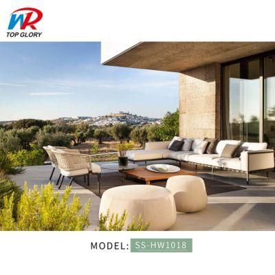 Modern Leisure Wholesale Custom Outdoor Garden Patio Home Rattan Bistro Lounger Sofa Set