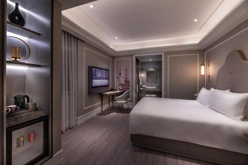 Modern Grey Bedroom Hotel Furniture for 4 Star Hotels