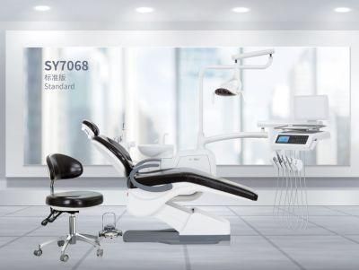 LCD Screen Comprehensive Dental Chair Best Quality Dental Unit with Black Leather