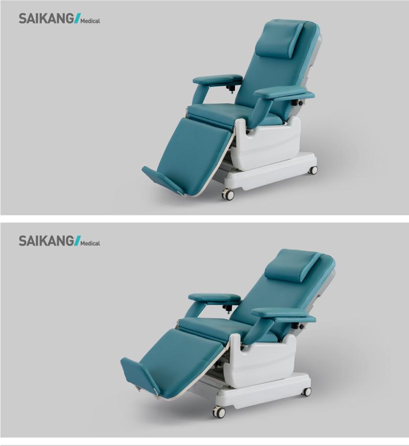 Ske-120A Multi-Function Movable Blood Drawing Donate Hemodialysis Chair for Hospital