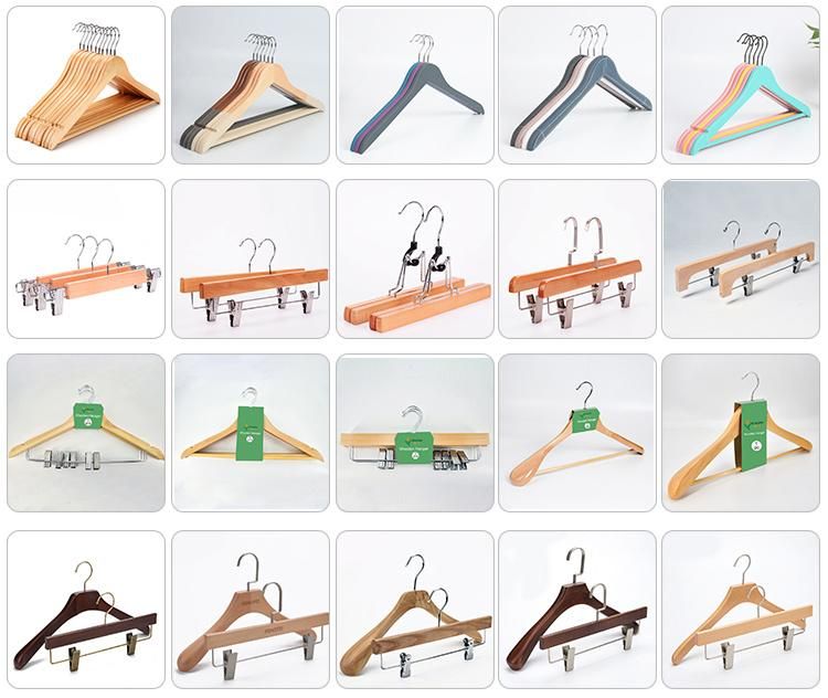 Wholesale Luxury Wooden PU Leather Hanger Rack for Coat