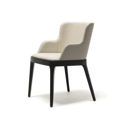 CFC-08A Arm Chair/Microfiber Leather//High Density Sponge//Ash Wood Base/Italian Sample Furniture in Home and Hotel