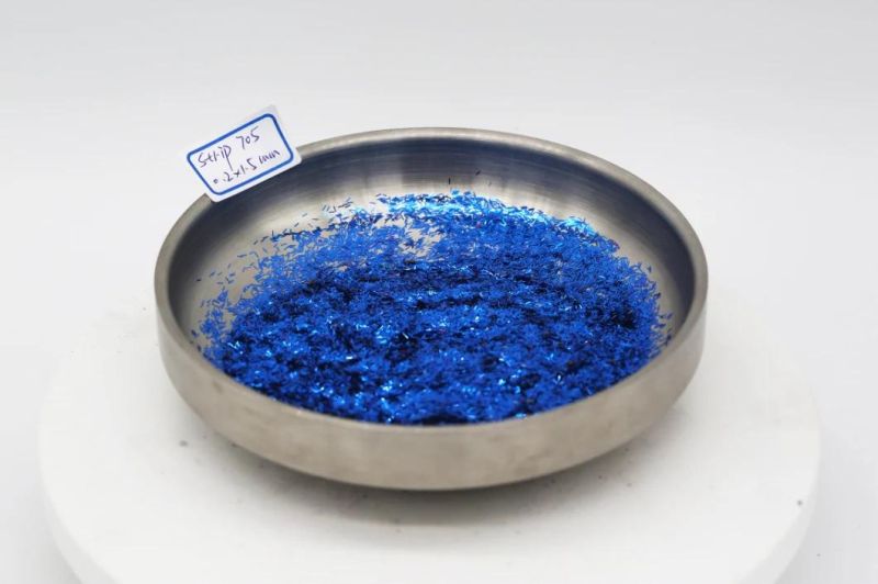 Pet Fine Christmas Ornaments Long Flash 0.2X1.5mm Silk Sapphire Blue Strip Paillettes Straight Line Glitter Dust for Crafts