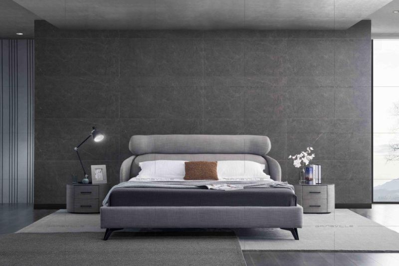 Monza Bed Home Furniture with Metal Headboard for Modern Bedroom Furniture King Bed