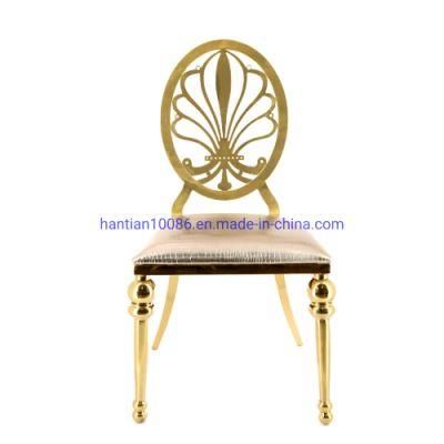 2020 Design Brilliant Quality French New Wedding Antique Golden Dining Chairs