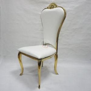 Hot Selling Event Style Hotel Banquet PU Leather White Chair Stainless Steel Chair Wedding Chair