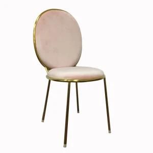 Nordic Style Comfortable Stainless Steel Velvet Modern Leisure Dining Chair