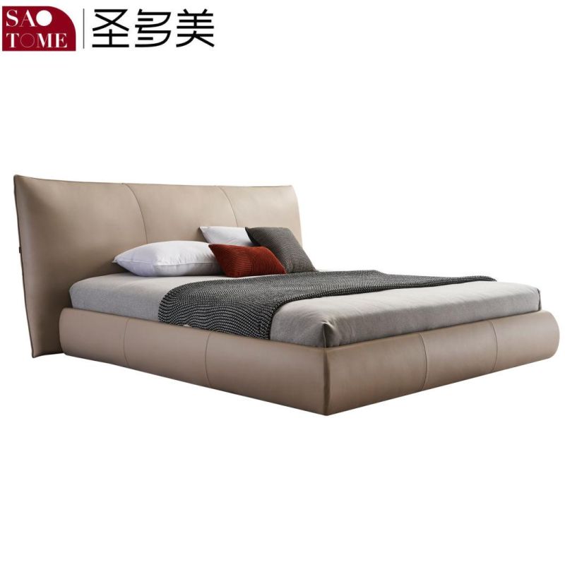 Modern Hotel Family Bedroom 150m Leather Brown Double King Bed