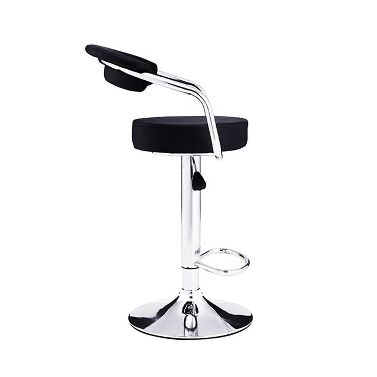 Optional Colors Swivel Straps Leather Stainless Steel Modern Bar Stools Removable Bar Chairs