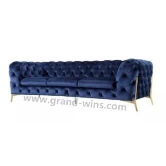 Modern Simple Villa Living Room Armrest Button Shaped Sofa